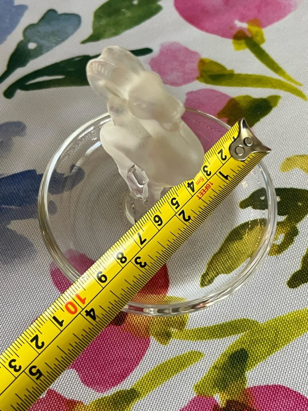 Lalique Frosted Crystal Figural Ram/Aries Jewelry Holder/Ring vintage/original - Picture 7 of 8